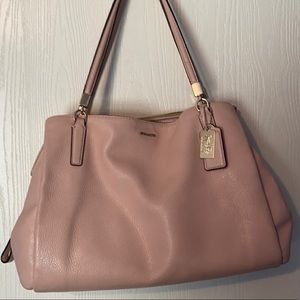 pink leather Coach Madison Cafe Carryall handbag